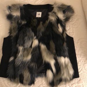 Multi Tone Faux Fur Vest